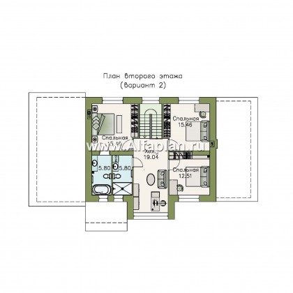 Проекты домов Альфаплан - «Регата» - комфортный дом с террасой и гаражом - превью плана проекта №3