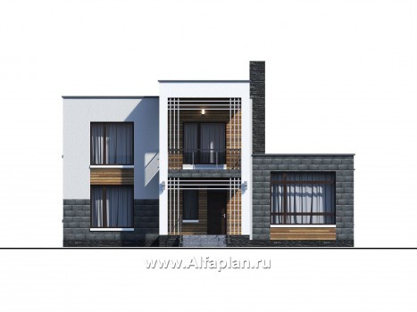 Проекты домов Альфаплан - 581E - превью фасада №1