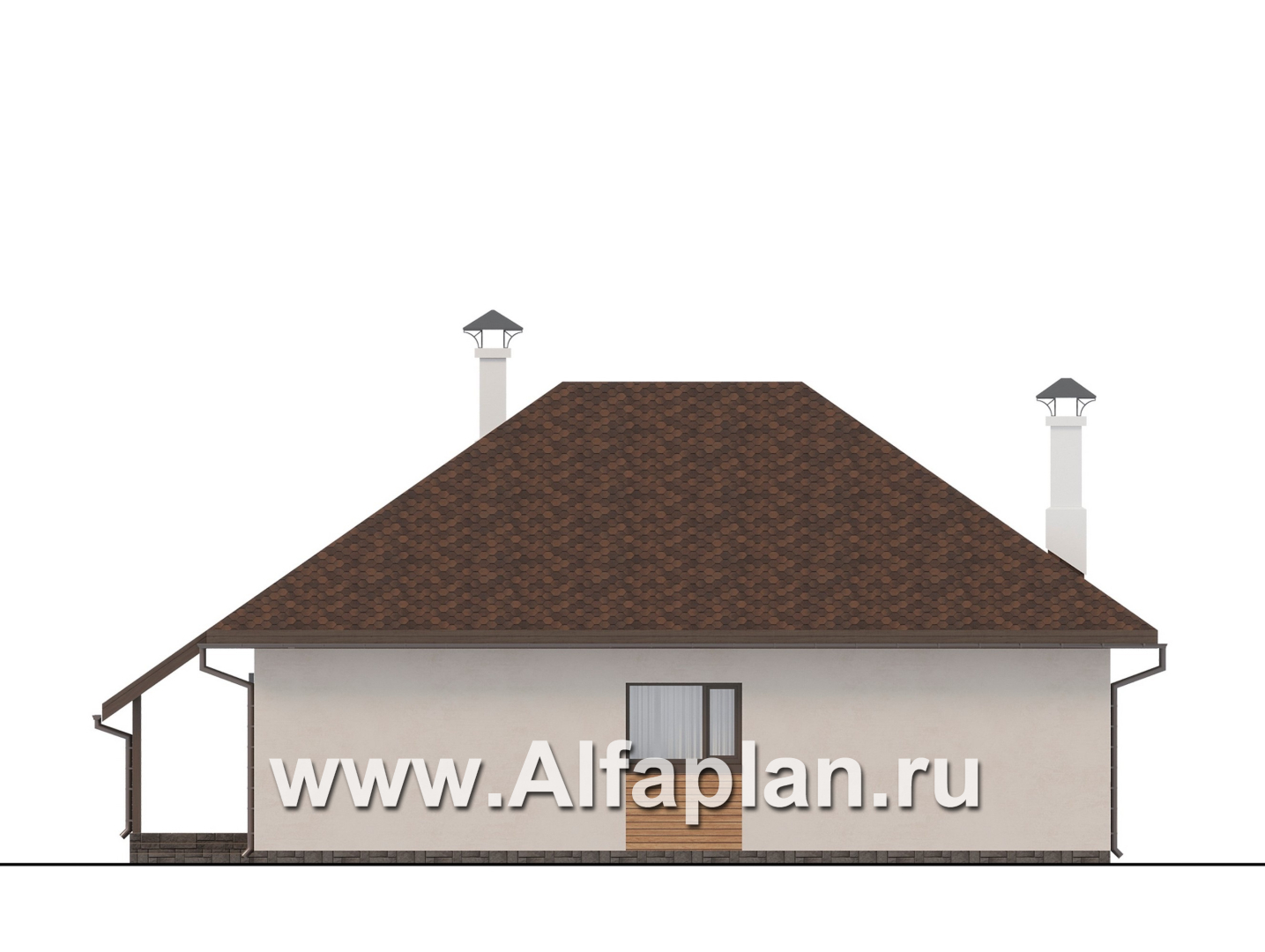 Проекты домов Альфаплан - "Тигода" - компактный простой дом с мансардой - изображение фасада №4