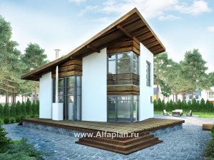 Проекты домов Альфаплан - Коттедж с экстравагантным планом - превью основного изображения